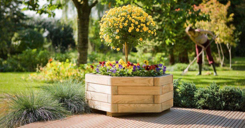 Pflanzkasten Sechseck, Lärchenholz