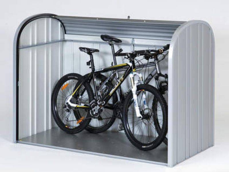 biohort StoreMax 190 silber als Fahrradgarage