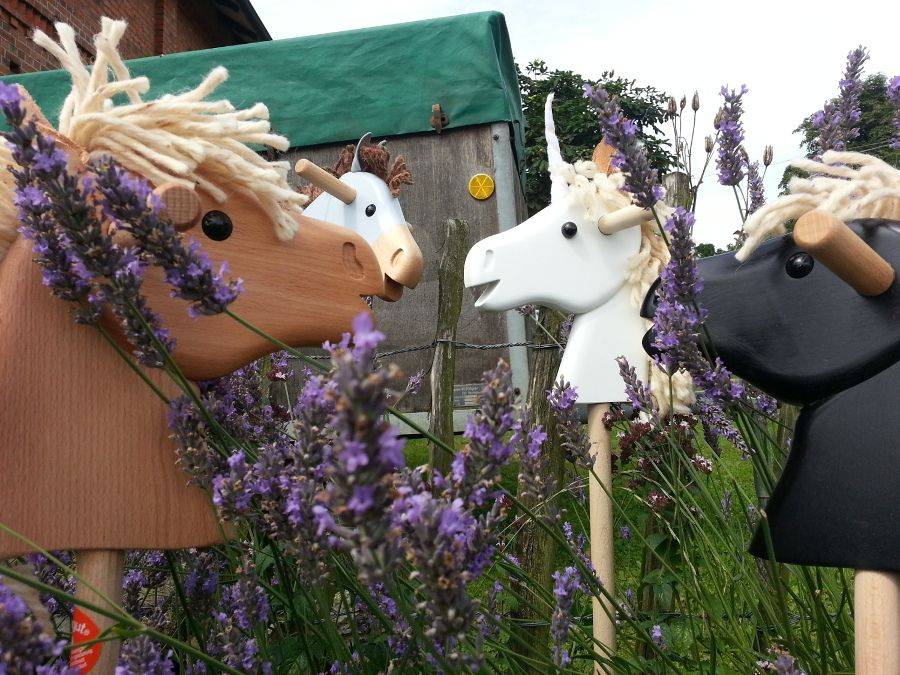 Kinderspielzeug Holz-Steckenpferde