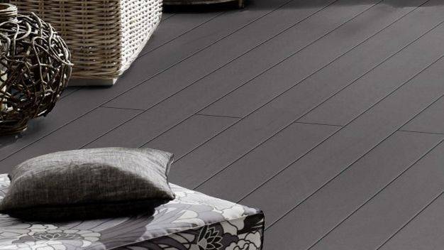 moderne Terrassendielen bicolor anthrazit