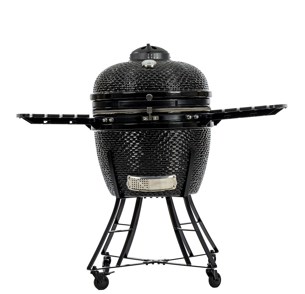 Kamado Grill schwarz Hochglanz