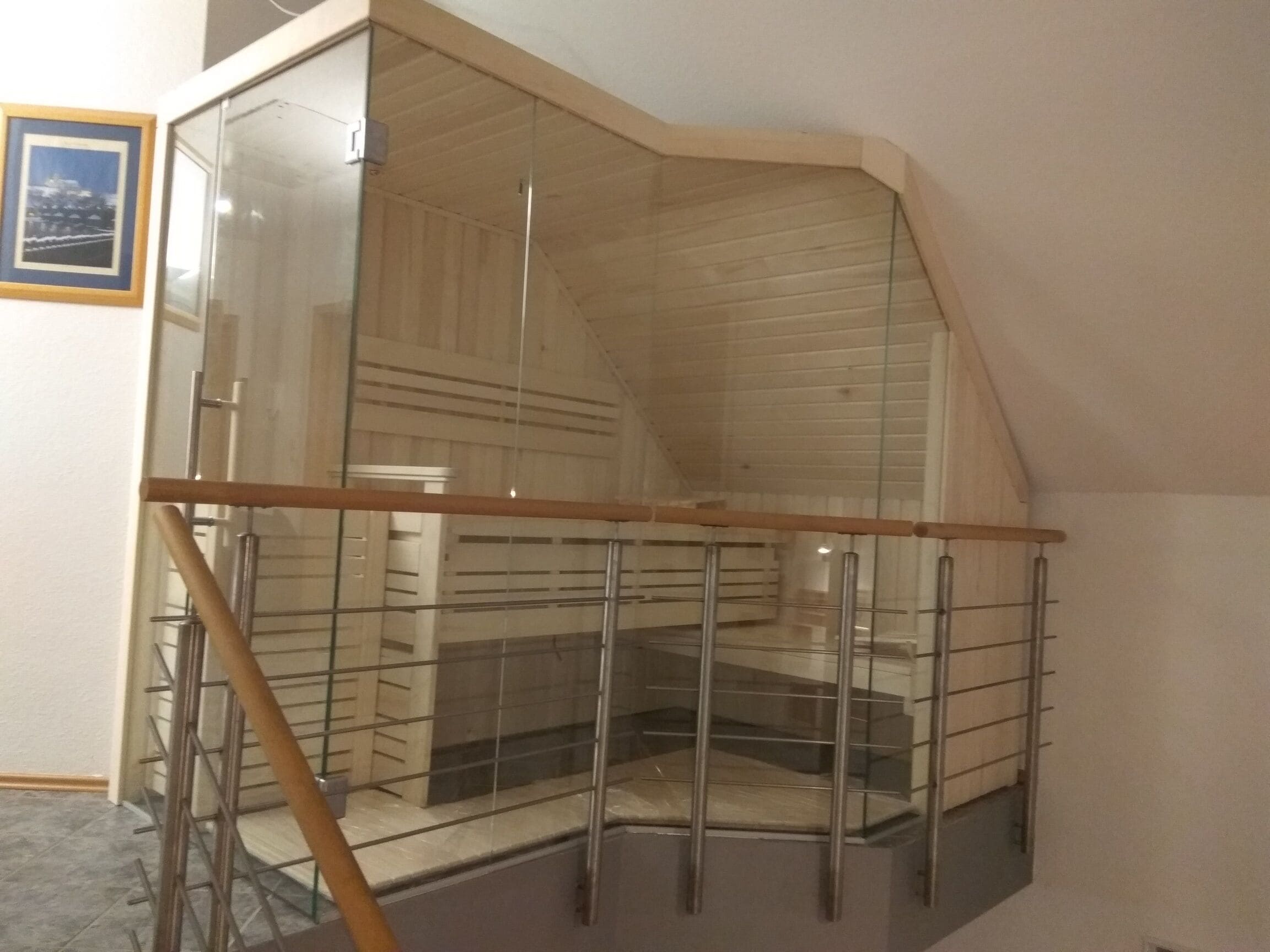 Sauna unter Dachschräge