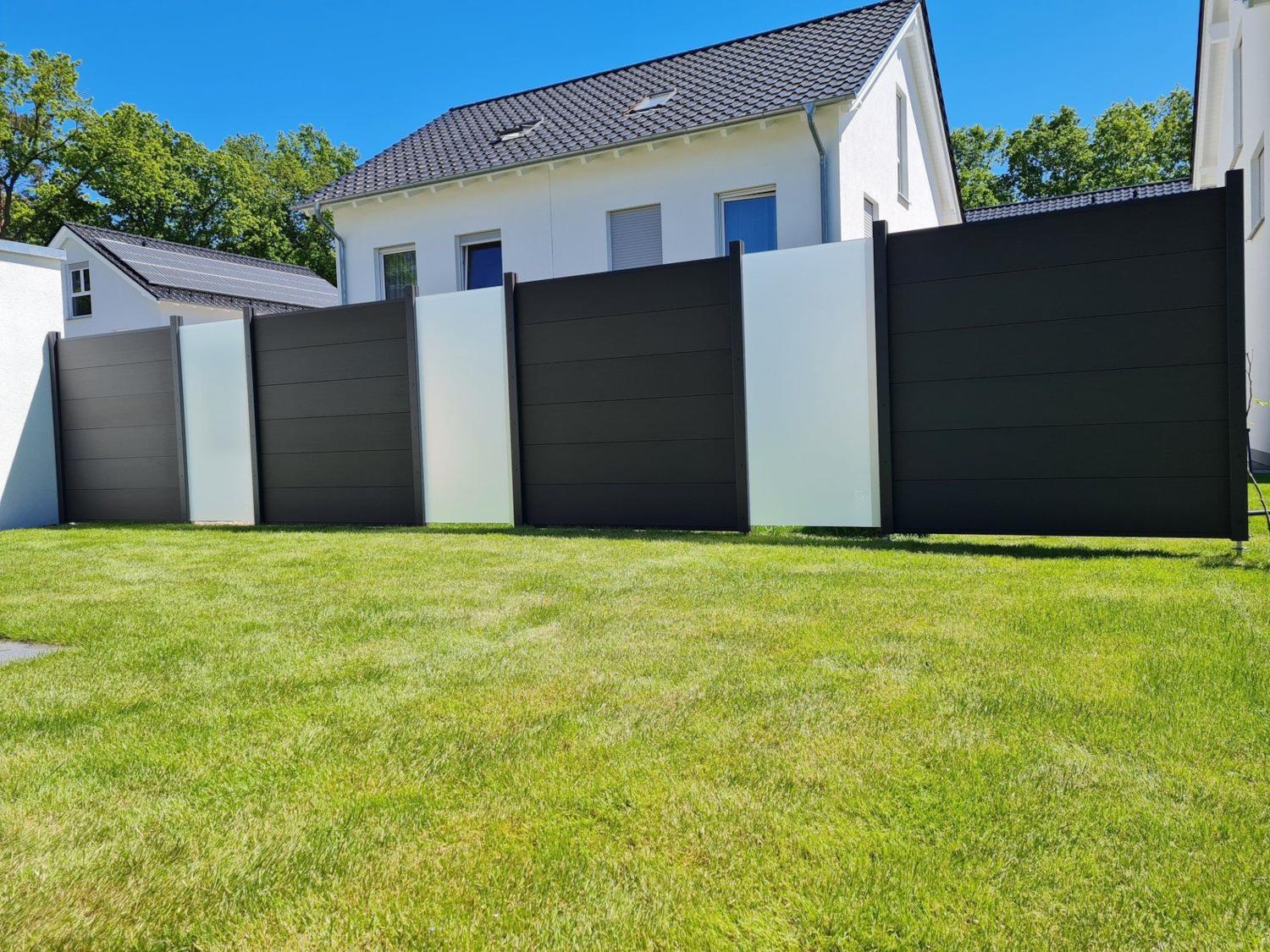 TraumGarten Zaunanlage WPC und Glas