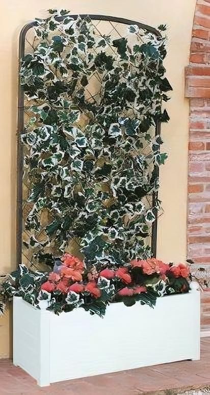 Pflanzkasten Kunststoff mit Rankgitter