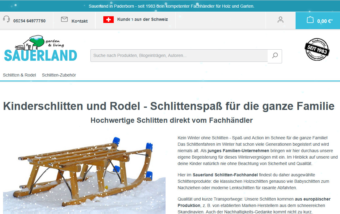 Vorschau Onlineshop www.deinschlitten.de