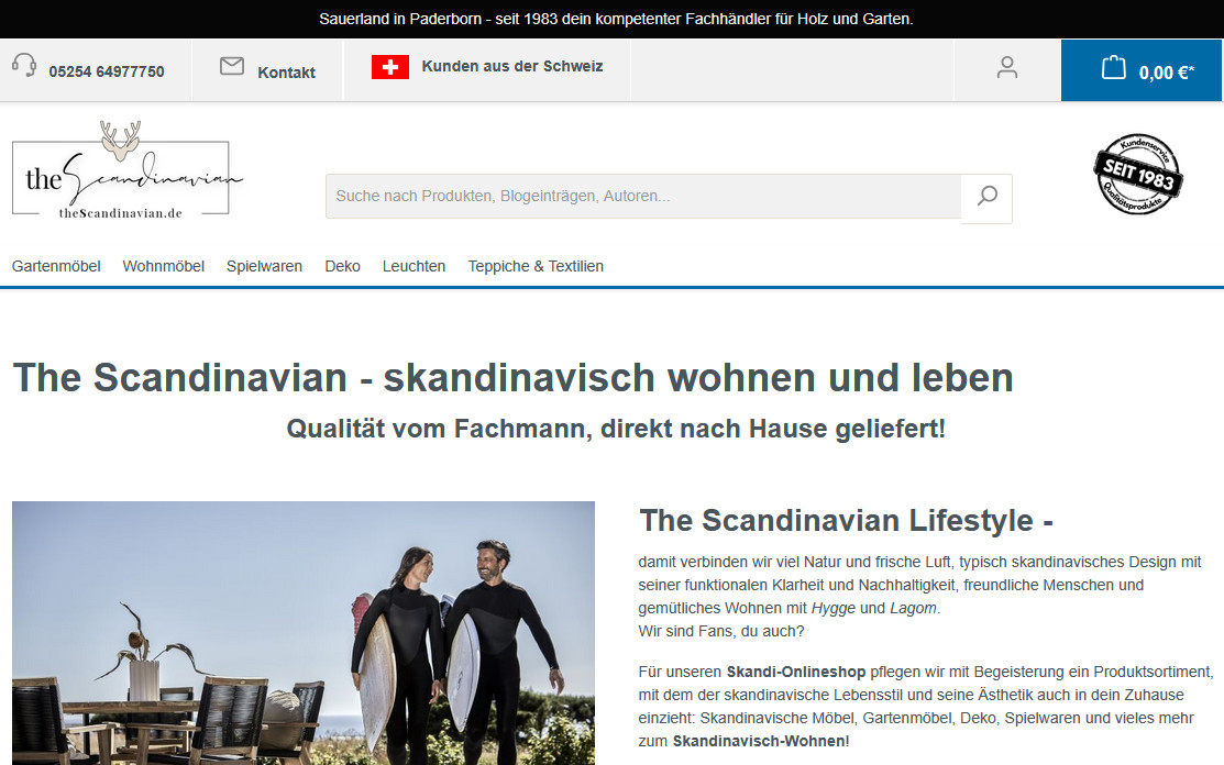 Vorschau Onlineshop www.thescandinavian.de