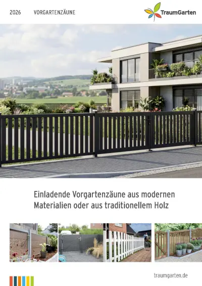 Katalog-Vorschau TraumGarten Vorgartenzäune 2026