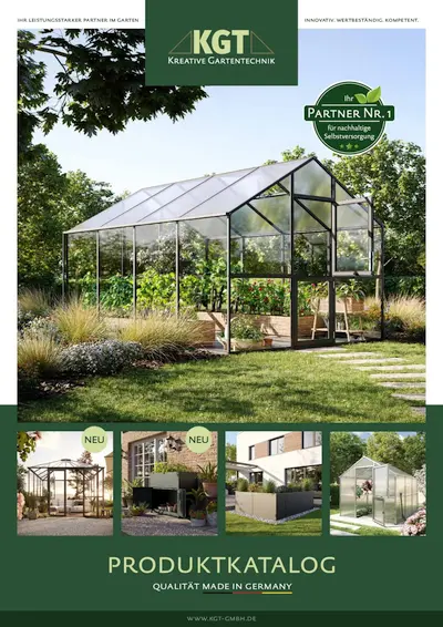 Katalogvorschau KGT Gewächshaus-Produktkatalog 2026